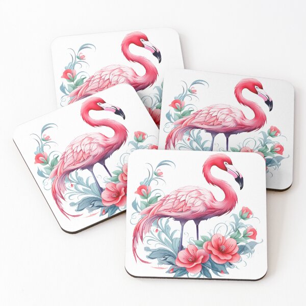 Item preview, Boho Pink Flamingo Graphic Watercolor Menagerie A Celebration of Animals in Every Form  designed and sold by dcohea.