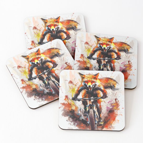 Item preview, Speedy Furry: A fox on a mountain bike designed and sold by UnrealMTB.