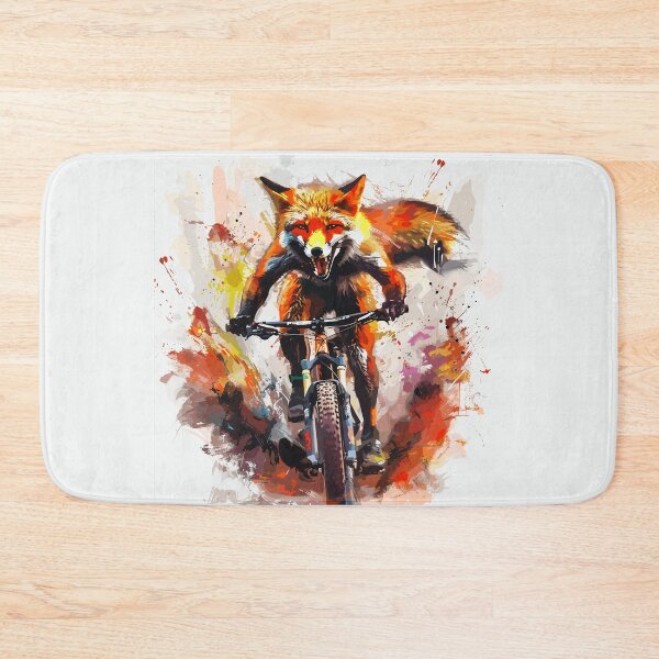 Item preview, Speedy Furry: A fox on a mountain bike designed and sold by UnrealMTB.