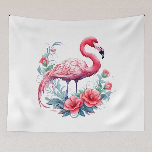 Item preview, Boho Pink Flamingo Graphic Watercolor Menagerie A Celebration of Animals in Every Form  designed and sold by dcohea.