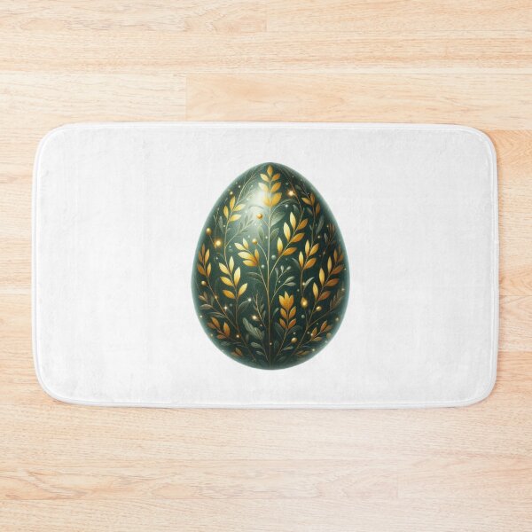 Item preview, green easter egg with gold ear of wheat decoration Easter Egg designed and sold by Expressions-Sel.