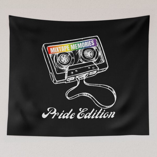 Item preview, Retro Audio LGBTQ+ Tees, Mixed Tape Memories Pride Edition Slogan, Rainbow Graphic, LGBTQ+ Tees, Pride Festival Tees, Positive Slogan Tees, designed and sold by PrideBeProud.