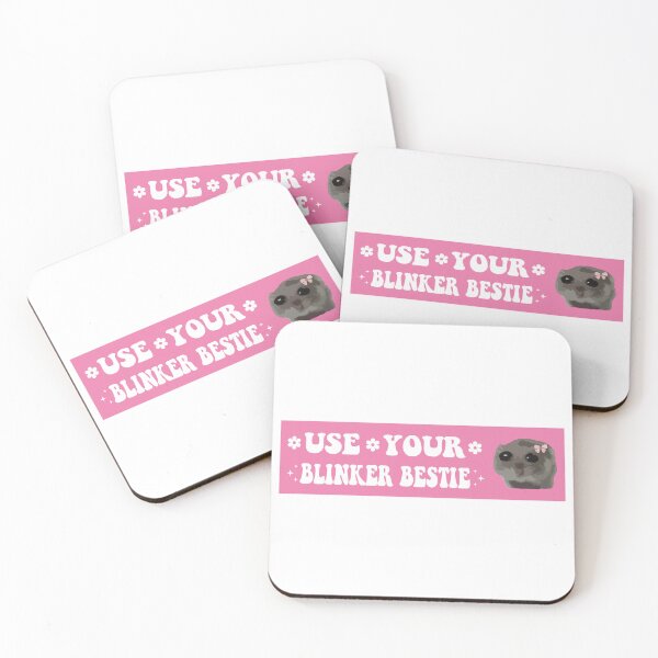 Item preview, Use Your Blinker Bestie sad hamster bumper designed and sold by fanky-bumper.