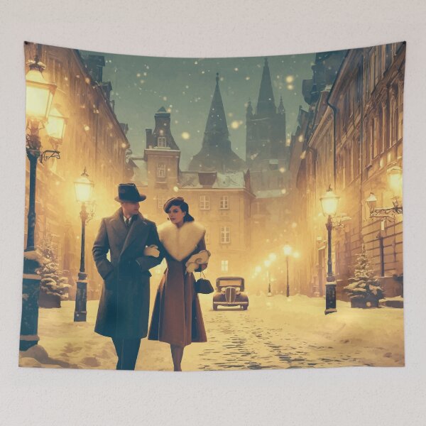 Item preview, Winter Whispers - Snowy Evening Stroll designed and sold by FarBeyound.