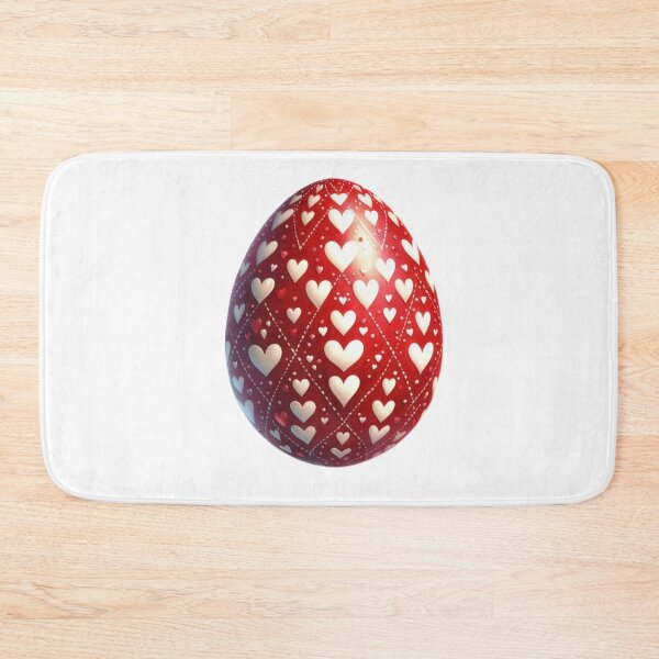 Item preview, easter egg red with white hearts decoration designed and sold by Expressions-Sel.