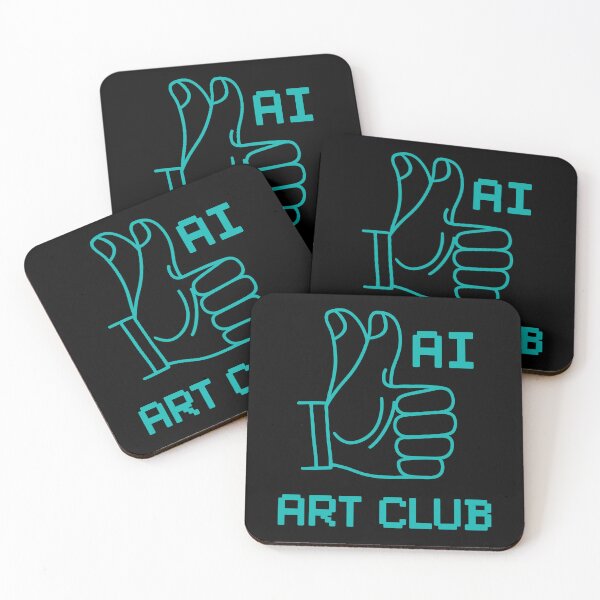 Item preview, AI art club, hand with 2 thumbs parody designed and sold by Gerald Waters.