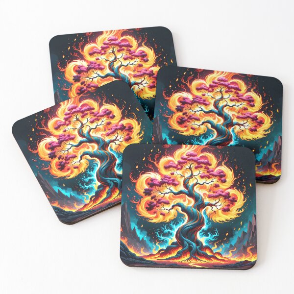 Item preview, Swirling Fire Tree, Ai Generated Art  designed and sold by ACC .