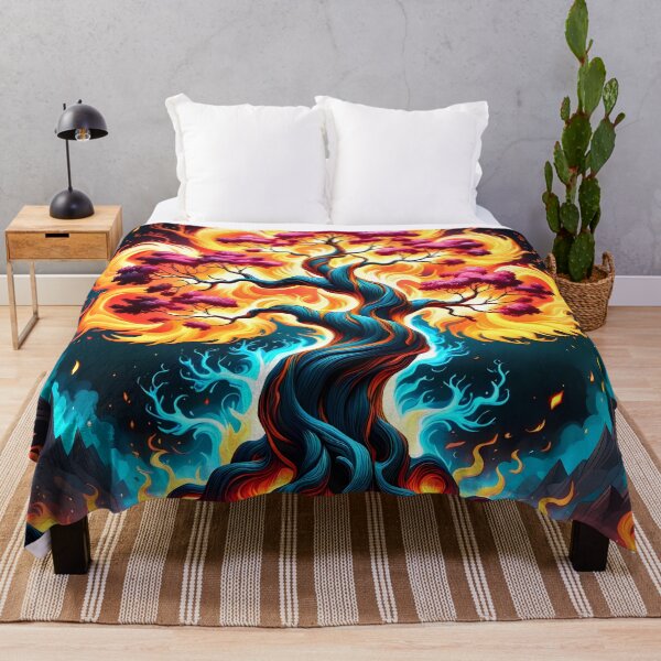 Item preview, Swirling Fire Tree, Ai Generated Art  designed and sold by ACC .