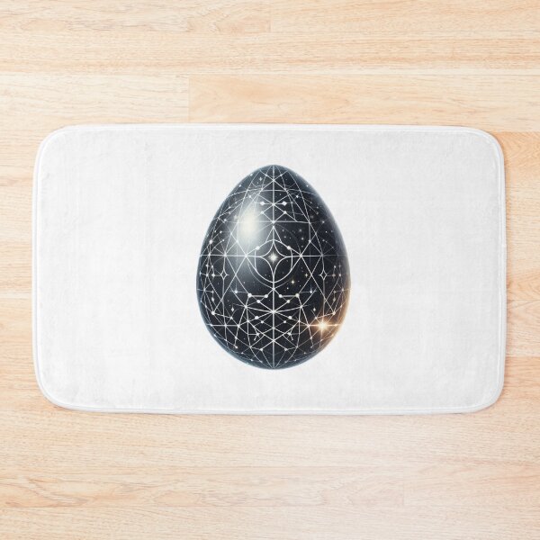 Item preview, easter egg black with white geometric lines decoration designed and sold by Expressions-Sel.