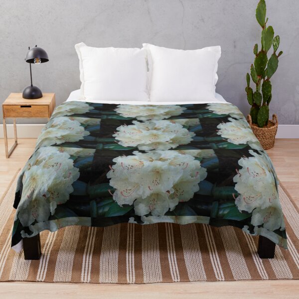 Item preview, White rhododendron blooming designed and sold by lusiakotowska.