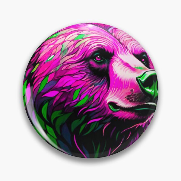 Item preview, Enchanted Flora: The Pink and Green Bear designed and sold by GrizzlyCollective.
