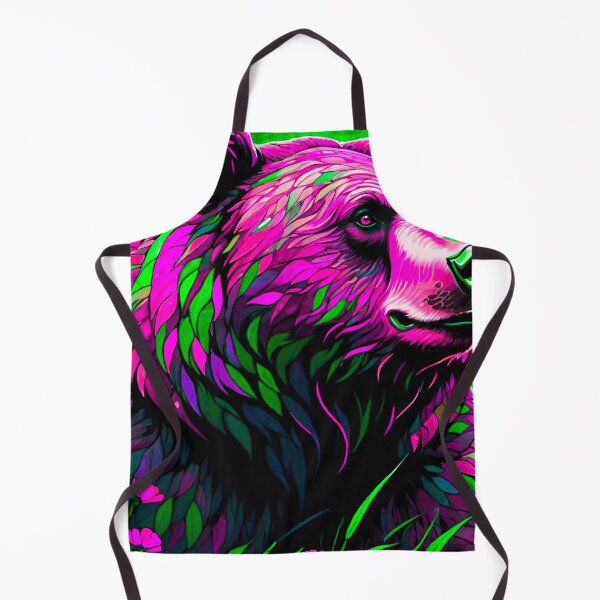 Item preview, Enchanted Flora: The Pink and Green Bear designed and sold by GrizzlyCollective.