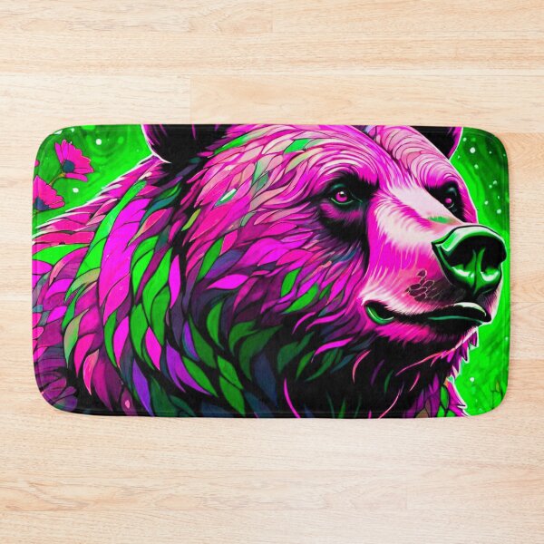 Item preview, Enchanted Flora: The Pink and Green Bear designed and sold by GrizzlyCollective.