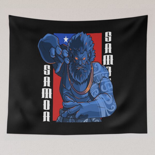 Item preview, Samoan Pride Polynesian Warrior Tribal Samoa Flag designed and sold by Nosek1ng.