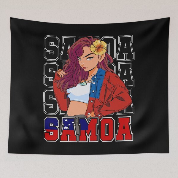 Item preview, Samoan Girl Pride Polynesian Tribal Samoa Flag designed and sold by Nosek1ng.