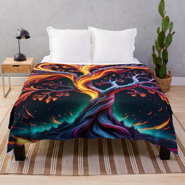 Item preview, Swirling Fire Tree, Ai Generated Art designed and sold by ACC .