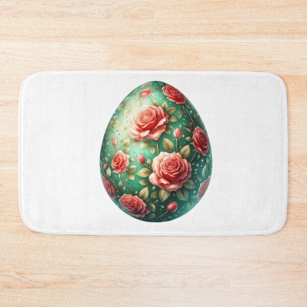 Item preview, easter green egg with red roses decoration designed and sold by Expressions-Sel.