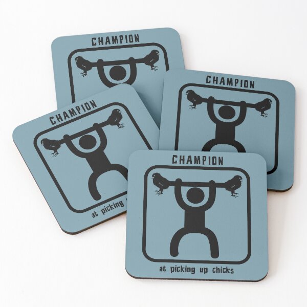 Item preview, Champion at picking up chicks (black) designed and sold by SolidEarthArt.