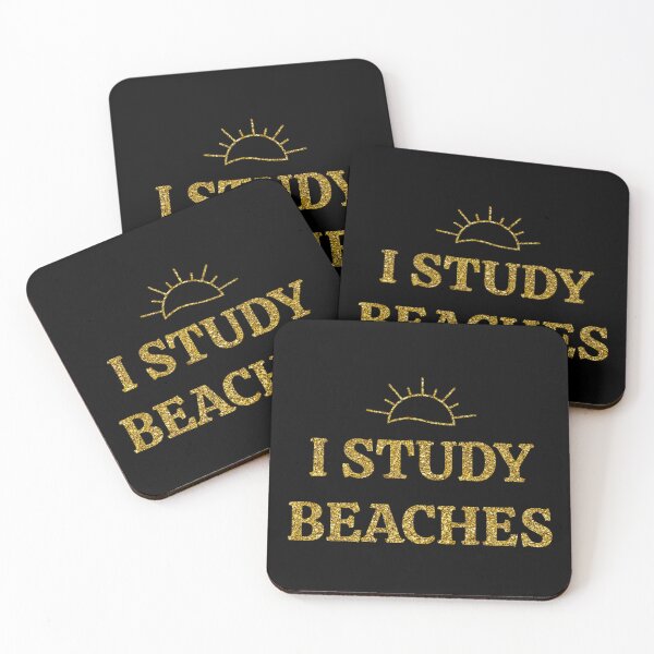 Item preview, I study beaches (gold glitter edition) designed and sold by asanaworld.