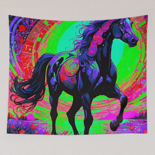 Artikelvorschau, Vibrant Gallop: Die Sinfonie der Farben des Pferdesports entworfen und verkauft von GrizzlyCollective.