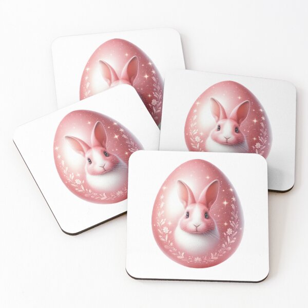 Item preview, easter egg with pink color and rabbit decoration designed and sold by Expressions-Sel.