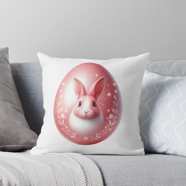 Item preview, easter egg with pink color and rabbit decoration designed and sold by Expressions-Sel.