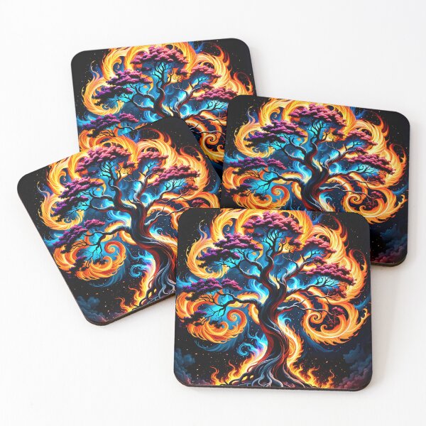 Item preview, Swirling Fire Tree, Ai Generated Art  designed and sold by ACC .