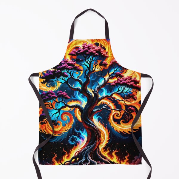 Item preview, Swirling Fire Tree, Ai Generated Art designed and sold by ACC .