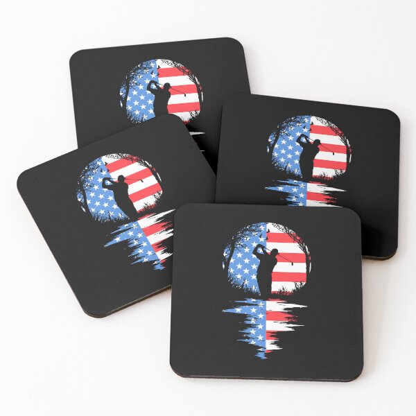 Item preview, 4th Of July Golf Golfer Dad USA Flag Sunset Father's Day designed and sold by GrandeDuc.