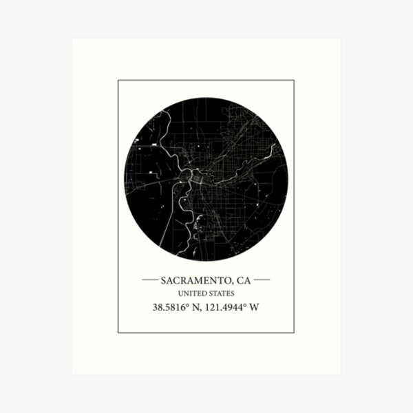 Item preview, Sacramento map designed and sold by Mapmingle.
