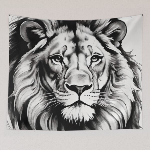 Item preview, Monochrome Majesty: The Graceful Lion designed and sold by GrizzlyCollective.