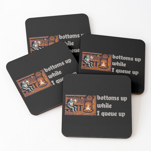 Item preview, Bottoms Up While I Queue Up Game Knight LFR Gamer Couple PC Games designed and sold by franzandsabina.