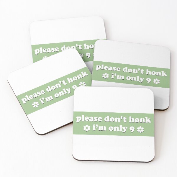 Item preview, Please Don't Honk I'm Only 9 Bumper designed and sold by fanky-bumper.