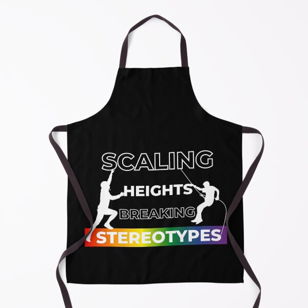 Item preview, Scaling Heights, Breaking Stereotypes slogan, LGBTQ+ slogan tees, pride festival tees, rainbow graphic with text, Positive Slogan tees,  designed and sold by PrideBeProud.