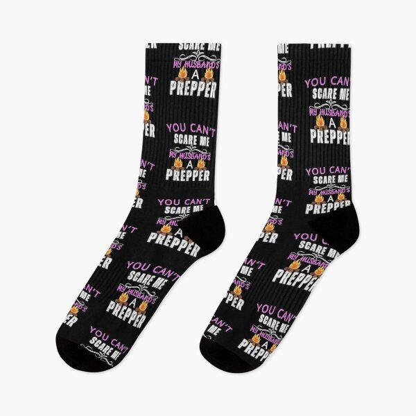 Item preview, You Can't Scare Me My Husband's A Prepper designed and sold by SharpThreadZ.