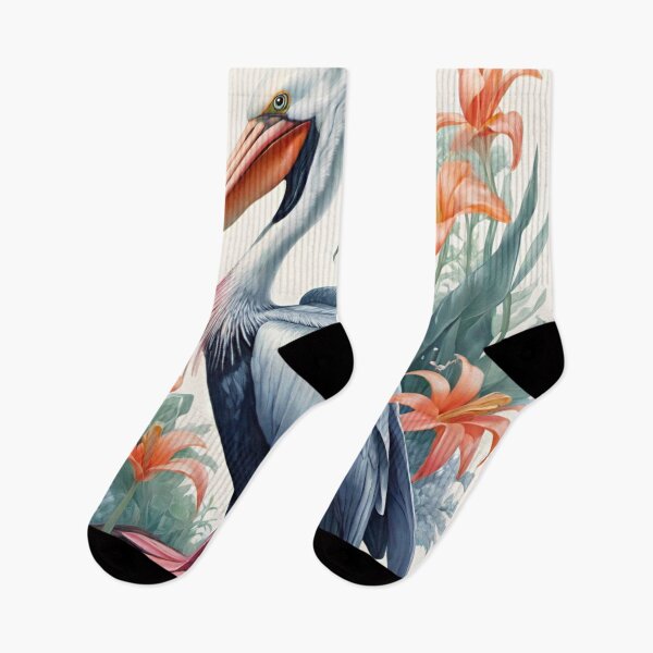 Item preview, Graceful Guardian: White Pelican Amongst the Flowers designed and sold by GrizzlyCollective.