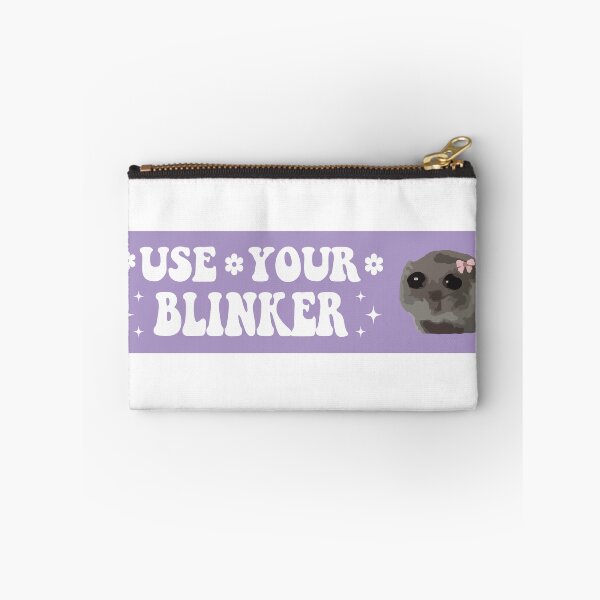 Item preview, USE YOUR BLINKER sad hamster bumper designed and sold by fanky-bumper.