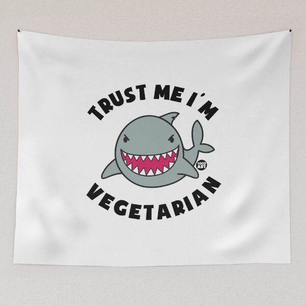 Aperçu de l'œuvre TRUST ME VEGETARIAN SHARK créée et vendue par TODD GOLDMAN.