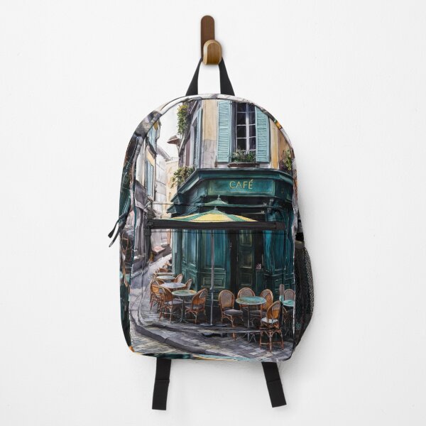Item preview, Parisian Cafe Charm | French Art Landscape Painting..By Carraann designed and sold by CARRAANN.