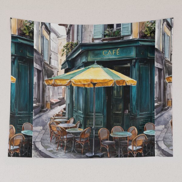Item preview, Parisian Cafe Charm | French Art Landscape Painting..By Carraann  designed and sold by CARRAANN.