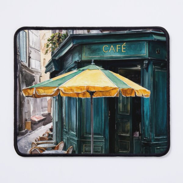 Item preview, Parisian Cafe Charm | French Art Landscape Painting..By Carraann designed and sold by CARRAANN.