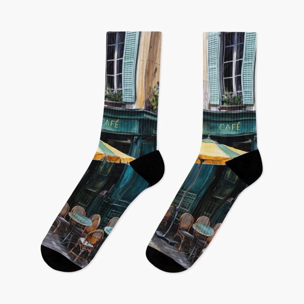 Item preview, Parisian Cafe Charm | French Art Landscape Painting..By Carraann  designed and sold by CARRAANN.