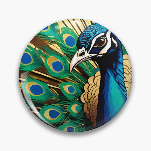 Aperçu de l'œuvre Plumage Radieux : Majestueux Paon Multicolore créée et vendue par GrizzlyCollective.