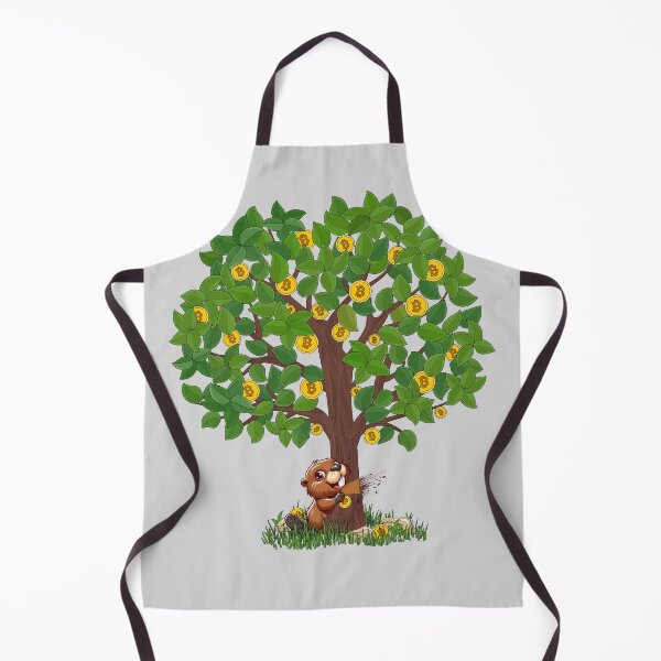Item preview, Tree of Bitcoin, is eaten by the beaver designed and sold by CryptoFunMerch.