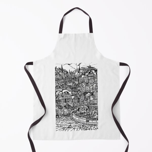 Item preview, Ink drawing of detailed city landscape designed and sold by K1ndo.