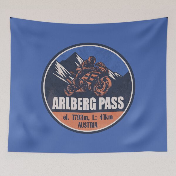 Item preview, Arlberg Pass Austria Motorcycling Mountain Design designed and sold by CynthiaGraphics.