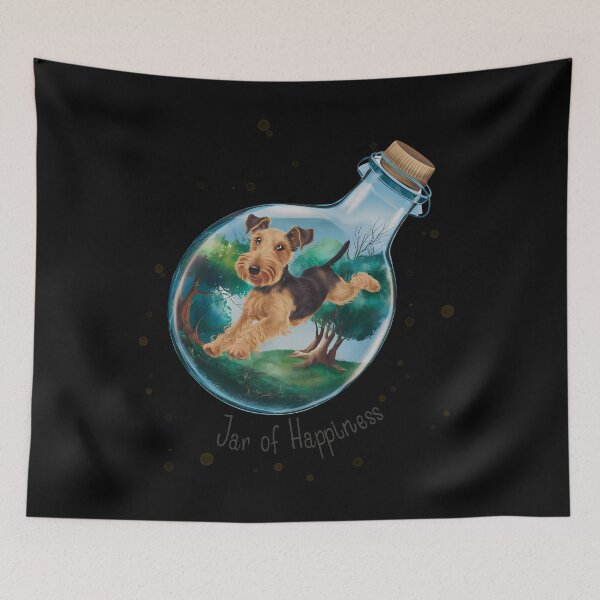 Item preview, Jar of Happiness With a Dog Terrier - Dog in a bottle designed and sold by Dog Terrier Lovers.