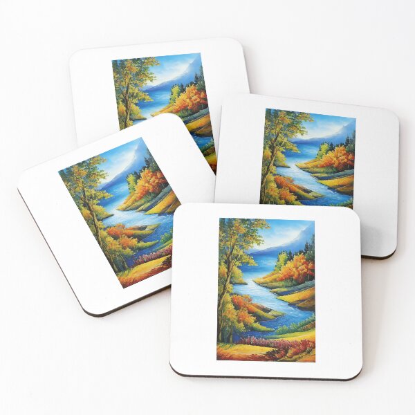 Item preview, Vibrant autumn watercolor scene designed and sold by K1ndo.