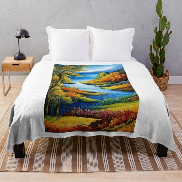 Item preview, Vibrant autumn watercolor scene designed and sold by K1ndo.