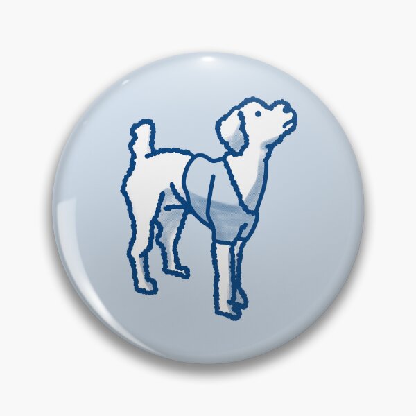 Artikelvorschau, Weißer Hund auf Columbia-Blau entworfen und verkauft von Eastspacebubble.